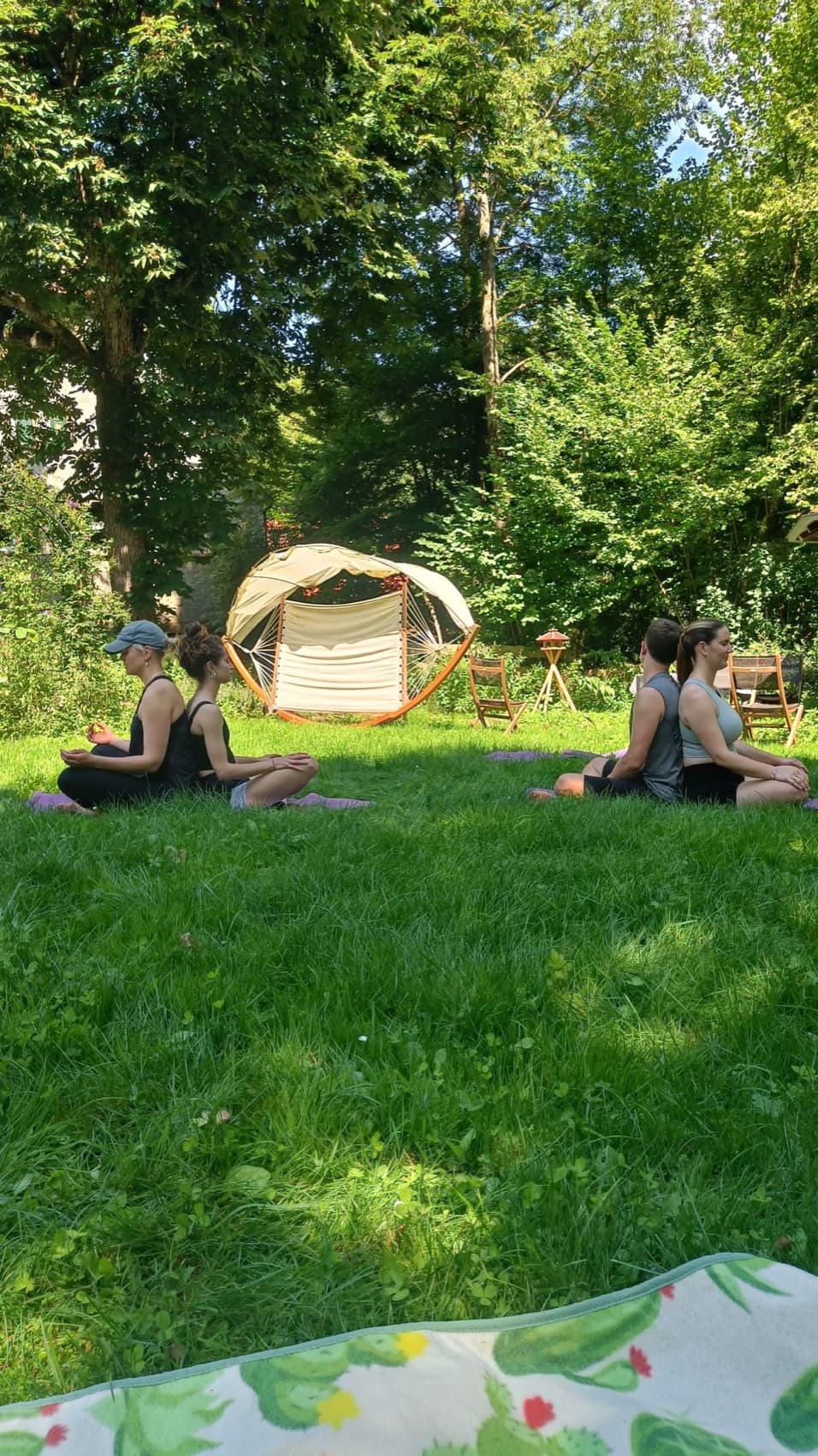 Schöner Augenblick beim Sommer Yogaretreat 2025